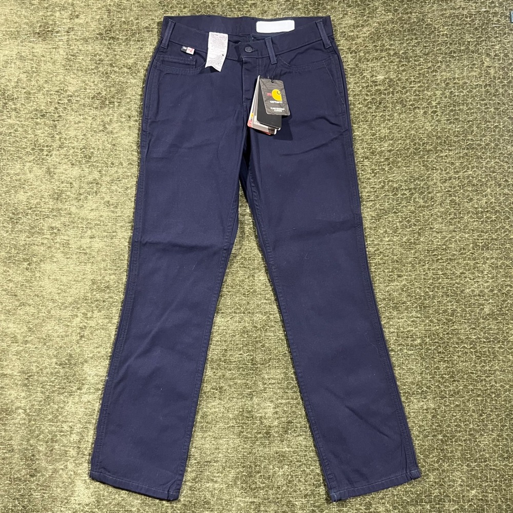 Carhartt Women's Straight Leg Pants in Navy Blue
